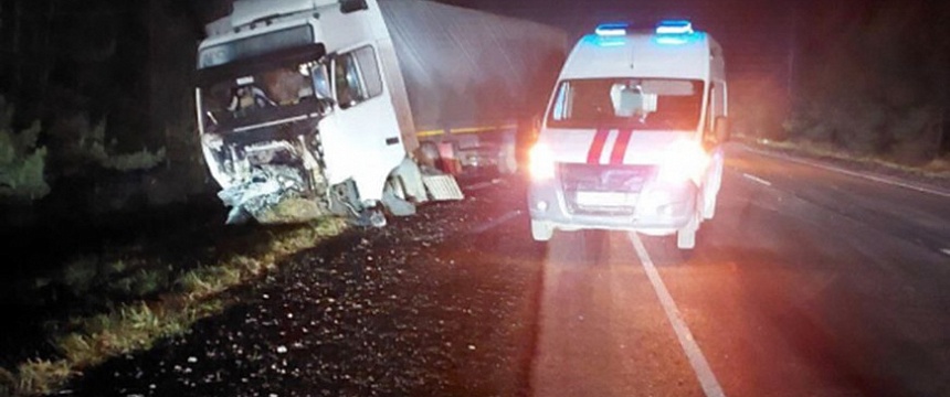 В Калинковичском районе бесправник на легковушке погиб в ДТП с грузовиком