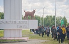 Протестующая колонна китайских строителей отправилась в Минск из Добруша