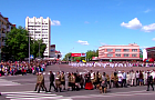 Праздничный парад в честь семидесятилетия Победы. Мозырь 